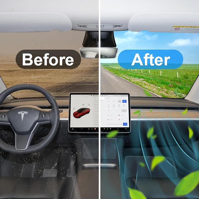Tesla Model Y Air Filter Model 3 Cabin Air Filter with Activated Carbon, HEPA Filter Replacement Kit Tesla Accessories 2016-2026, 2 Pack