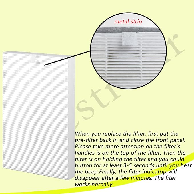 2 Set XQ True HEPA Replacement Filter Compatible with Winix XQ and XQ Pro Tower Air Purifier, Item#1712-0089-01-0101-02, Air Clean Dust Filter