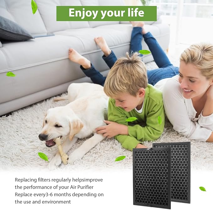Smilyan 3 Pack HRFSC1 Replacement Filter S for Honeywell HPA3000 PowerPlus and HPA5000 Insight Series Air Purifier，HRFSC1 Activated Carbon Filter