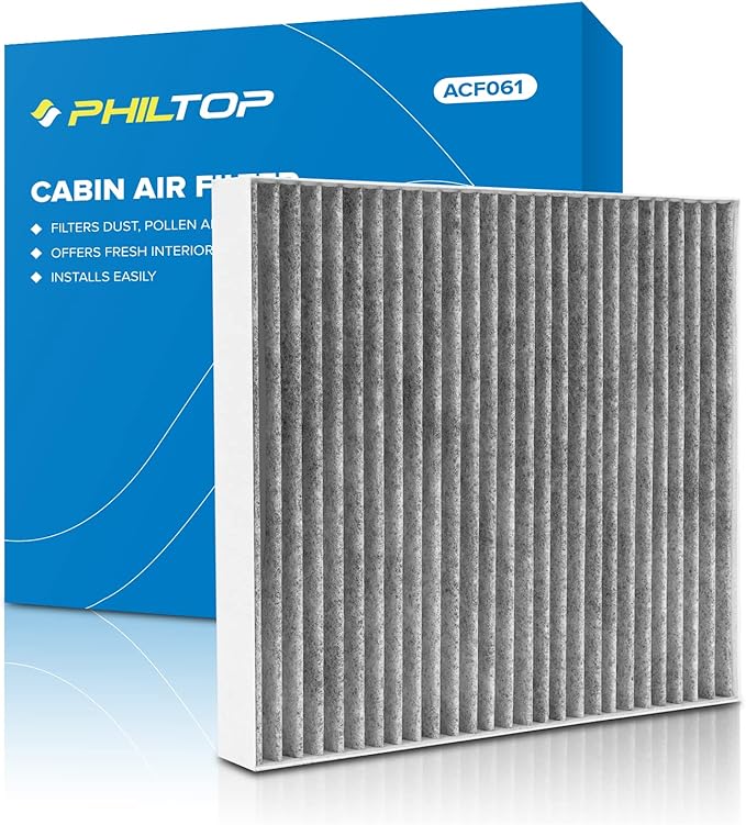 PHILTOP Cabin Air Filter w/Activated Carbon, Compatible with CF10729 Ram 1500 2500 3500 4500 5500, Dodge Journey, Avenger, Caliber, Jeep Patriot, Compass, Chrysler 200, Sebring