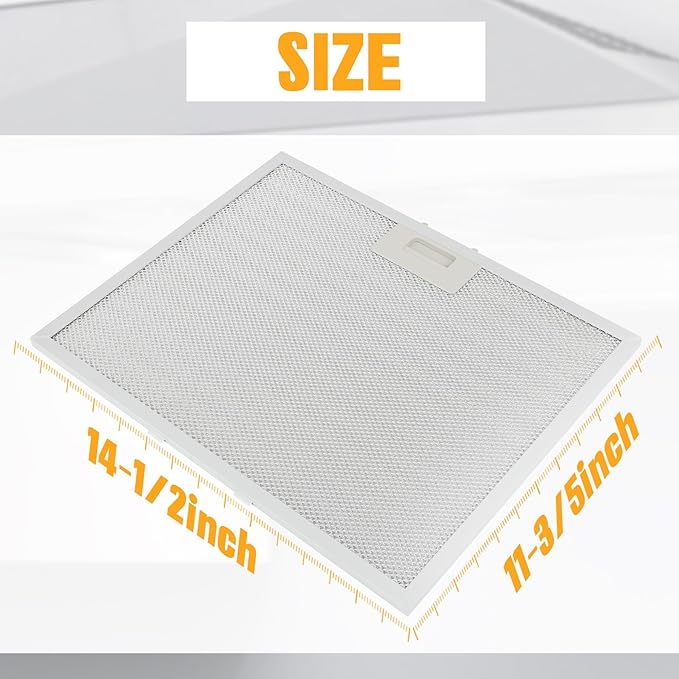 WB02X11011 Aluminum Range Hood Filter (14.5"×11.5") Compatible with GE Range Hood JV536H1SS JV536H2SS JV535H1WW JV635H1BB JV635H2CC, etc - 5-layer aluminum mesh-2 Pack