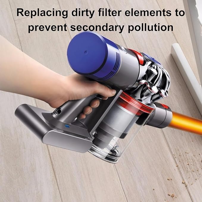 Vacuum Filter Replacement Parts Compatible with Dyson V7/V8 Animal, V8 Absolute & SV10 Cordless Vacuum Cleaners, Replaces Part # 965661-01 & 967478-01 (V7/V8-3 Pack Pre-Filters & 3 Pack Post-Filters)