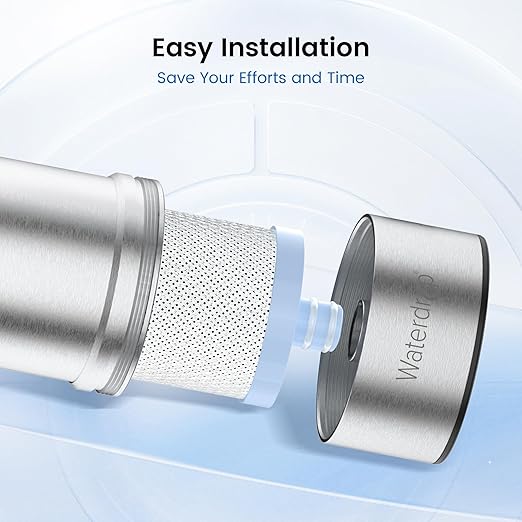 Waterdrop WD-CFF-02 Alkaline Replacement Filter, Replacement for WD-CTF-03/WD-CTF-04, Up PH 1.5 to 2.5, Multi-Stage Water Filter, Reduces Heavy Metals, Bad Taste and Up to 99% of Chlorine,1Pack