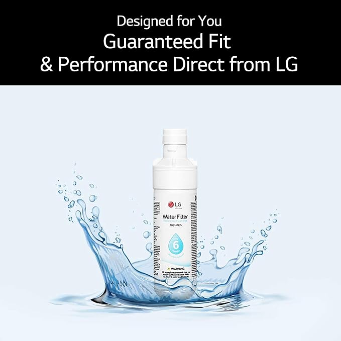 LG LT1000P3 6-Month / 200 Gallon Refrigerator Replacement Water Filter, 3 Count (Pack of 1), White