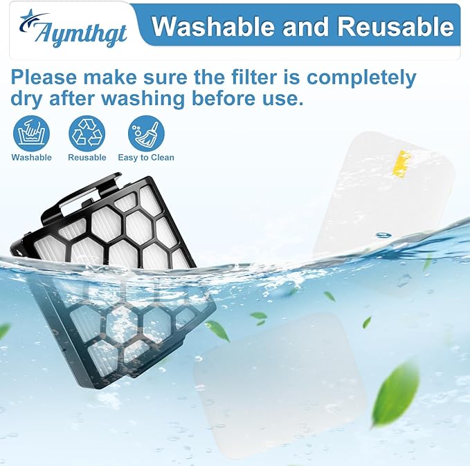 ZU102 Replacement Filter & Odor Neutralizer Cartridges for Shark ZU100 Rotator Pet Upright Vacuum,2 Filters + 2 Foam & Filters + 2 Cartridges + 1 Cleaning Brush, Parts #1238FT60 & #1239FT60