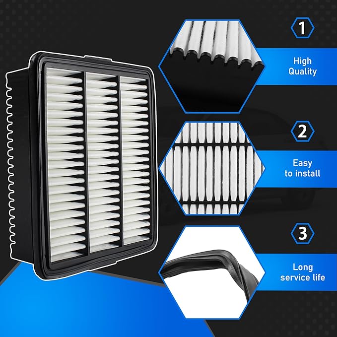 Engine Air Filter Compatible with 2021 2022 2023 2024 Hyundai Elantra Limited/SE/SEL 2.0L Replaces# 28113-AA100 28113-AA100-AS 28113AA100