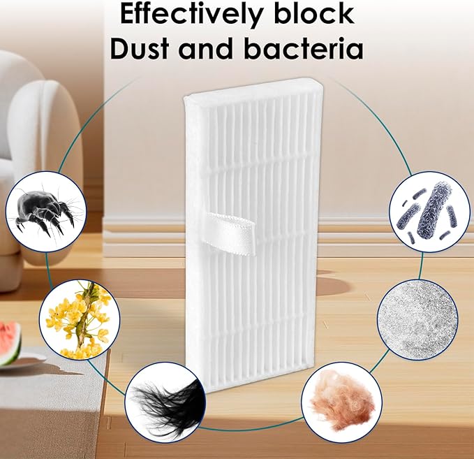 (9 Pack) C20 Omni Replacement Parts Compatible with Eufy C20 Omni Robot Vacuum Cleaner, 1 Roller Brush, 2 HEPA Filters, 2 Side Brushes, 2 Dust Bags, 2 Mop Pads, Accessories Kit