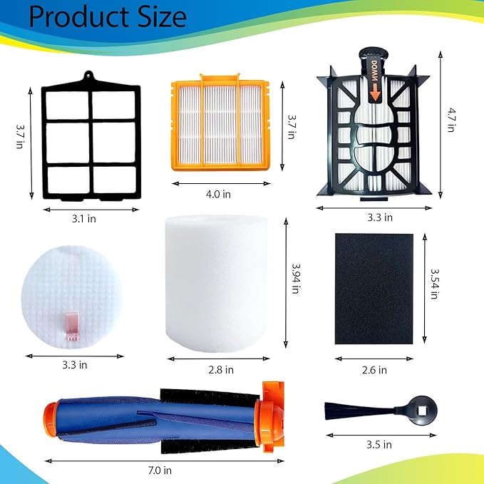 Replacement Kit Compatible with Shark AI AV2501S AV2511AE AV2501AE RV2502AE RV2610WA AV2510AOUS RV2520AOUS RV2400WD AI Ultra 2-in-1 Robot Vacuum,Accessiroes Include Main Brush,Filters,Side Brushes
