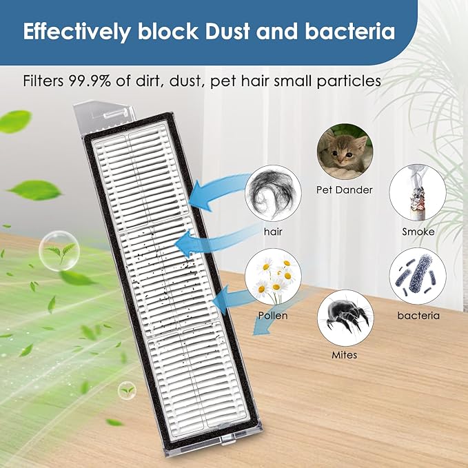 (5 Pack) S8 MaxV Ultra Replacement HEPA Filters Compatible With Roborock S8 MaxV Ultra/ S8 Max Ultra Robotic Vacuum Cleaner, Accessories Kit Filters, S8 MaxV Ultra filter 5 Pieces