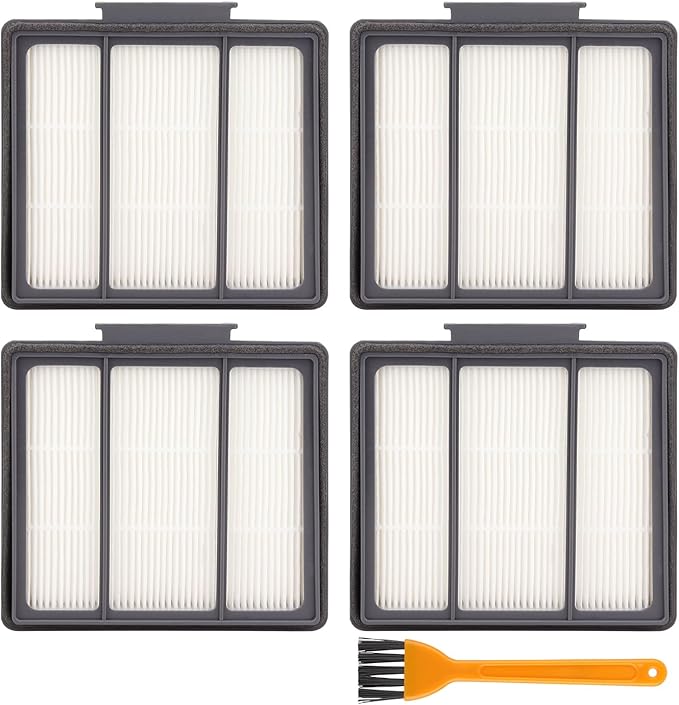 RVFFK950 Replacement Filter for Shark Robot by Techecook - Fit for Shark ION Robot R85 RV850,RV700_N, RV720_N, RV851WV and IQ Robot R101AE, AV970, AV1002AE, AV1010AE - 4 Pack