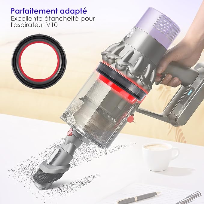 Dust Bin Top Fixed Sealing Ring Replacement Part Compatible with Dyson Cyclone V10 SV12 Vacuum Cleaner, Dust Bucket Dirt Cup Bin Parts Replacement Accessories