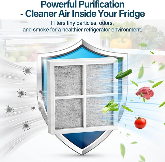 3 Pack LT120F Refrigerator Air Filter Replacement for LG & Kenmore Elite, 3-Layer Activated Carbon to Remove Odors & Keep Food Fresh, Compatible with ADQ73214402, ADQ73214404, 46-9918, 9918