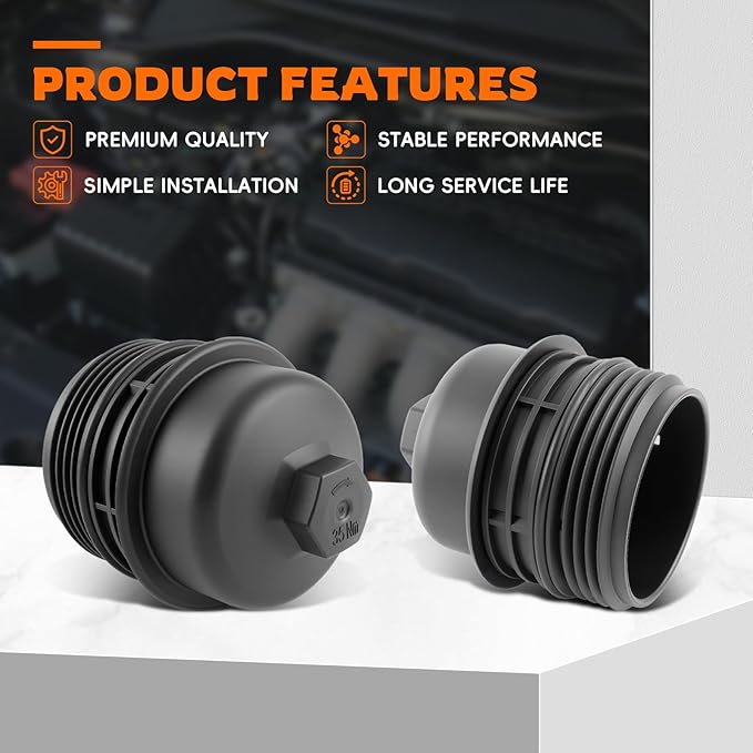 Engine Oil Filter Cap Assembly 26350-3C701 Car Oil Filter Cap Assembly Housing Compatible with Hyundai 3.8L V6 Genesis Coupe 2010-2016 Genesis 2013-2014 Cap Oil Filter