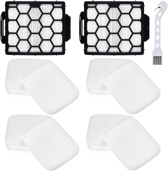 UV850 Filter Replacement for Shark Performance Lift Away UV850 UV900 UV950 DuoClean Upright Vacuum, 2 HEPA Filters and 4 Foam & Felt Filters, Compare to Part #XHF320 & XFFK602UKT