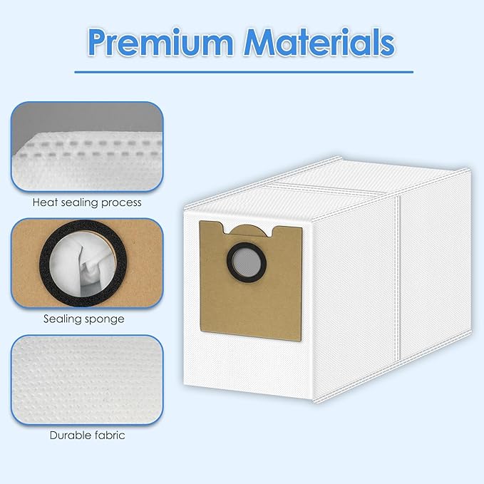 (9 Pack) M2L Plus Replacement Dust Bags Compatible with Lefant M2 Plus/ M2L Plus/ M2S Plus/ M350 Robot Vacuum Cleaner, Vacuum Bags, Canister Bag, Vacuum Replacement Dust Bags, Disposable Bags