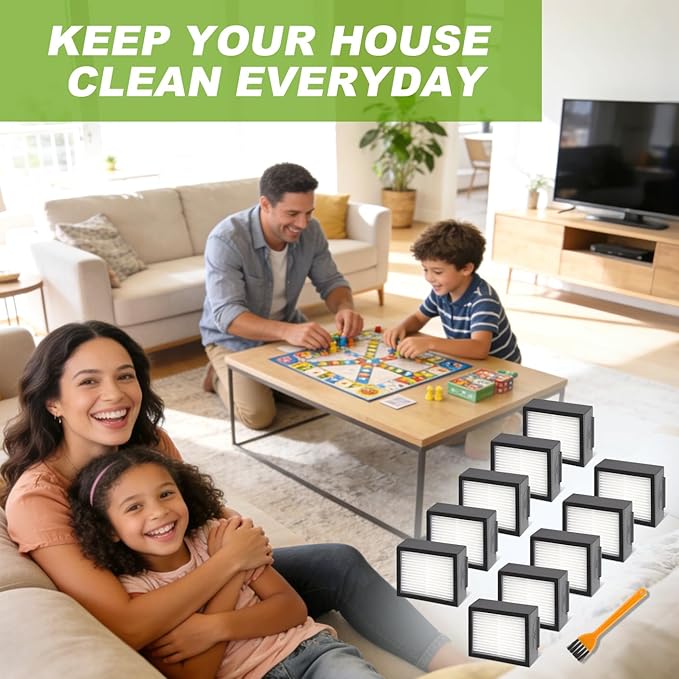 Replacement Filters for iRobot Roomba E&I&J Series - Fit e5 e6 e7 i1 i1+ i2 i3 i3+ i4 i4+ i6 i6+i7 i7+ i8 i8+ j6+ j7 j7+,Combo i5 i5+j5 j5+ Vacuum - 10 HEPA Filter