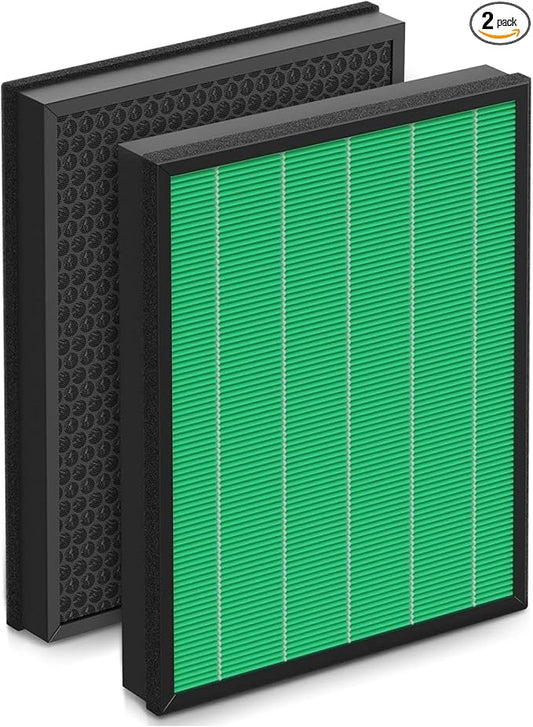 400/400S Filter Replacement Compatible with Coway AIRMEGA Max2 400 400S 400(G) 400S(G) Air Purifier, Max2 HEPA Green and Activated Carbon Filter Set, AP-2015-FP, 1 Set