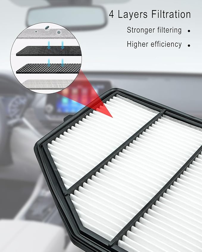 Cabin Filter and Engine Filter Fit for Nissan Altima 2.5L 2019 2020 2021 2022 2023 2024 Replace 272775NA1A 165466CA0A