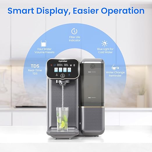 C100 Reverse Osmosis Water Filter Countertop with Cooling, No Installation Required, Great Taste & Pure Quality, Fast Filtration, Eliminates Bottled Water Costs