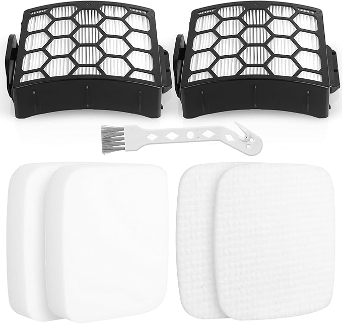 UV850 UV900 Replacement Filters for Shark Performance Lift Away UV850 UV900 DuoClean Upright Vacuum, 2 HEPA Filters and 2 Foam & 2 Felt Filters, Replace Part #XHF320 & XFFK602UKT