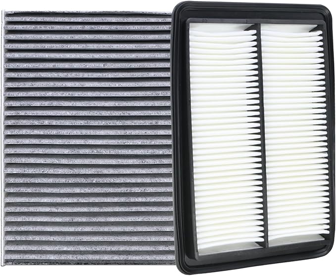 16546-4BA1A Engine Air Filter and 27277-4BA0A Cabin Air Filter kit Compatible with 2017-2019 Rogue 2.0L Hybrid 2017-2022 Rogue Sport 2.0L 2014-2020 Rogue 2.5L 2017-2020 Qashqai 2.0L
