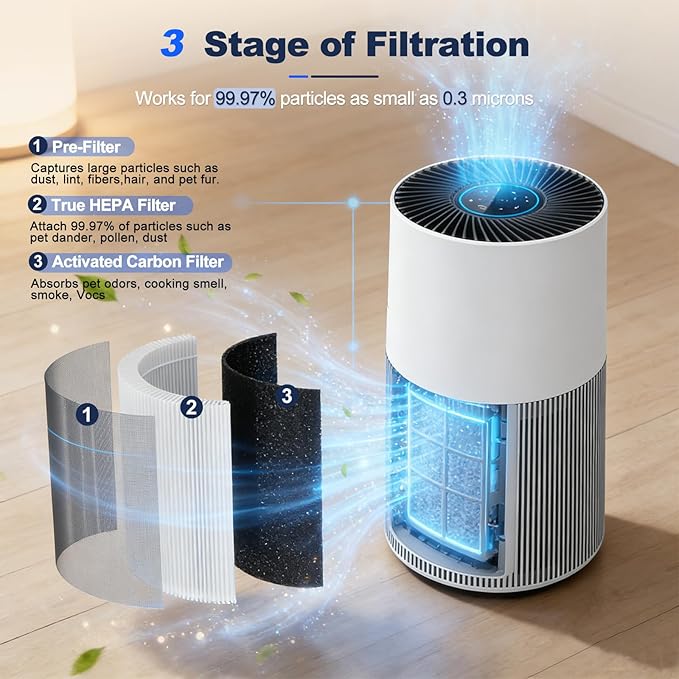 C610 Replacement Filter Z, Compatible with Winix C610 Air Purifier, Compares to Part # 1712-0121-00, 3-in-1 H13 True HEPA Filter and Activated Carbon Filter, 2 Pack