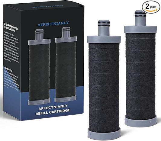 Carbon Shower Filter Cartridge 2PCS, Compatible with Aquayouth Shower Filter System, Reduces Chlorine, Heavy Metals & Impurities