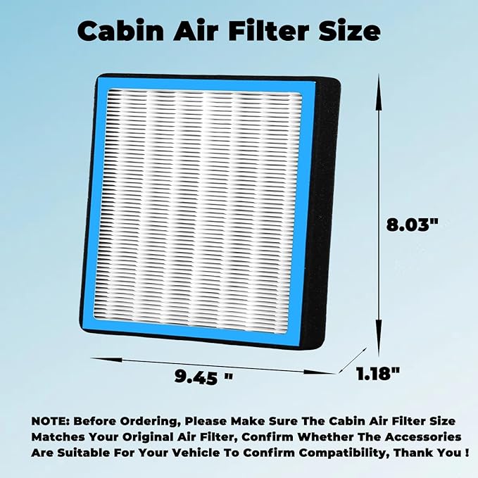 CP966 (CF1196) Cabin Air Filter with Activated Carbon For Chevy GMC Buick Cadillac,Silverado 1500 2500 3500,Equinox,Sierra,Canyon,Yukon,Acadia,Terrain,Enclave,Envision,Regal 2016-2022