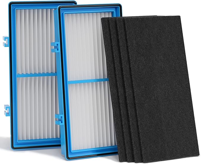 Leemone Aer1 Filter Replacement for Holmes Air Purifiers, 2 True HEPA Filters + 4 Carbon Booster Filters, HAPF30AT