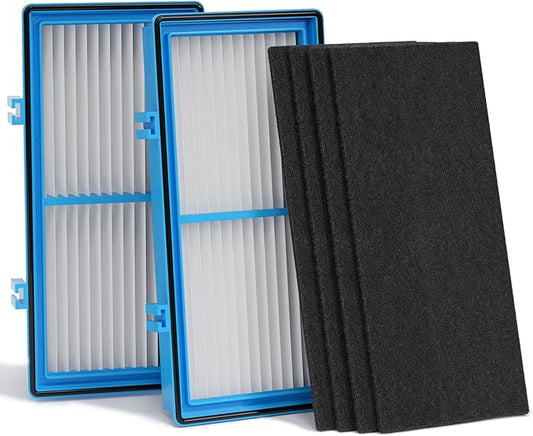 Leemone Aer1 Filter Replacement for Holmes Air Purifiers, 2 True HEPA Filters + 4 Carbon Booster Filters, HAPF30AT