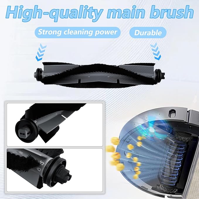 19 Pcs Accessories for AIRROBO T20+ Robot Vacuum Cleaner, 1 Main Brush, 3 Dust Bags, 4 HEPA Filters, 4 Mop Pads, 6 Side Brushes, T20+ Replacement Kit