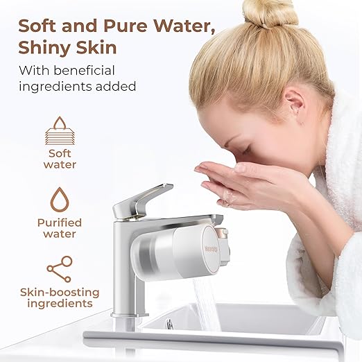Waterdrop BFT1 Skincare Bathroom Sink Filter, Water Filter for Sink Faucet, 0.000001 mm, Reduce 99.9% Chlorine, Skin Redness & Scale Control, Water Softner, NSF Certified (1 Filter Included)