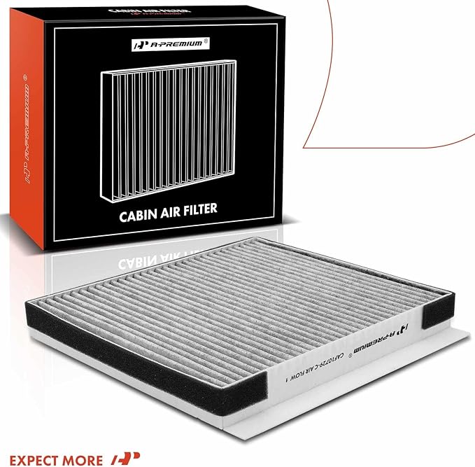 A-Premium Cabin Air Filter with Activated Carbon Compatible with Hyundai, Kia & Genesis Vehicles - Santa Fe, Genesis, Telluride, Stinger, G80, G70, Equus, G90, K900, GV80 - Replace# 97133-3M000