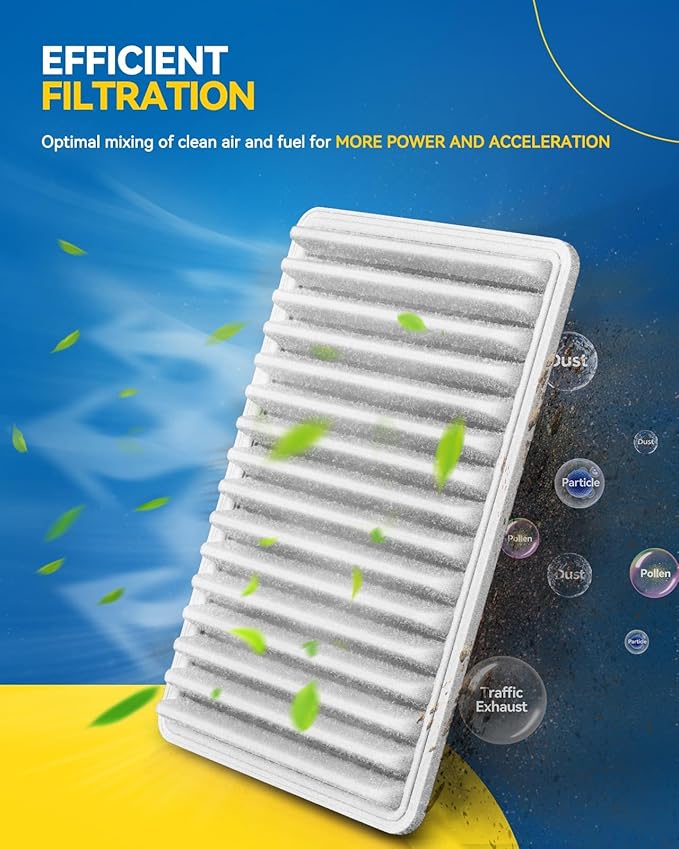 PHILTOP Engine Air Filter, Compatible with CA10171 Toyota Camry 2007-2009 2.4L, Camry 2010-2017 2.5L, Venza 2009-2016 2.7L, Improve Engine Performance