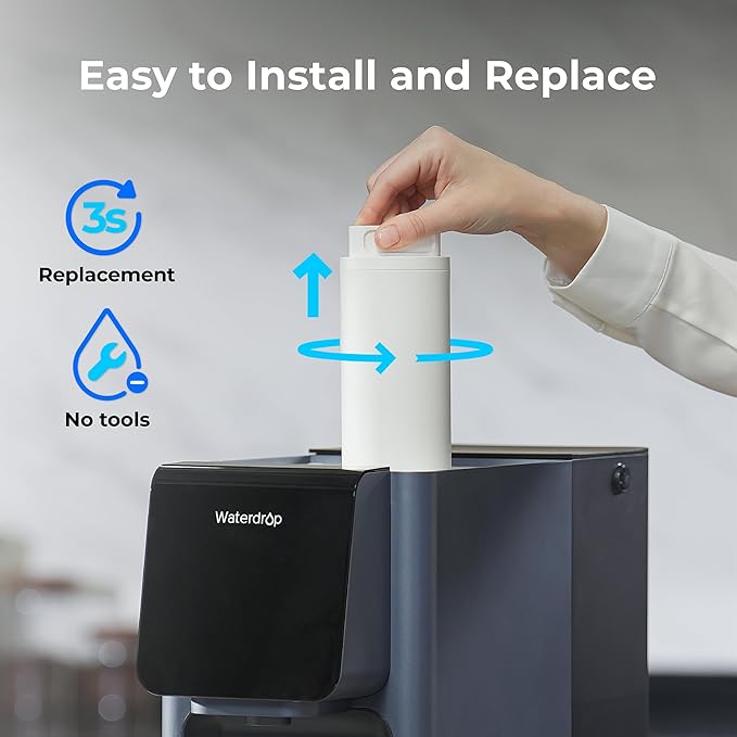 Waterdrop 𝐀𝟏-𝐂𝐅 Filter, Replacement for Waterdrop 𝐀𝟏 Countertop Reverse Osmosis Hot and Cold water Dispenser, 6-month Lifetime