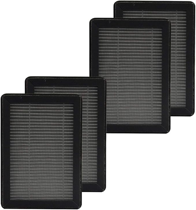 PUREBURG Replacement Filter Compatible with VALKIA PU-P02 Air Purifier, 4 Pack H13 True HEPA Activated Carbon 2-in-1 Air Clean Dust VOCs 4-Stage Filtration