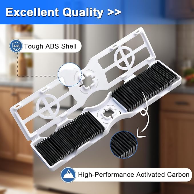 4 Pack Refrigerator Air Filter Compatible with Frigidaire PureAir AF-2 FRFC2323AS FRFG2323AF FRFC232LAF FRFC233LAF Replace#: FRGPAAF2