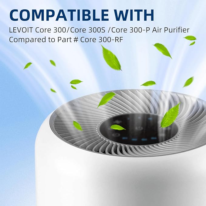 Core 300-p Air Purifier Filter Replacement Levoit Core 300, Core 300-RF, Core 300-RAC Air Purifier, 3-in-1 True HEPA Activated Carbon Filter by APPLIANCEMATES (4 Packs)