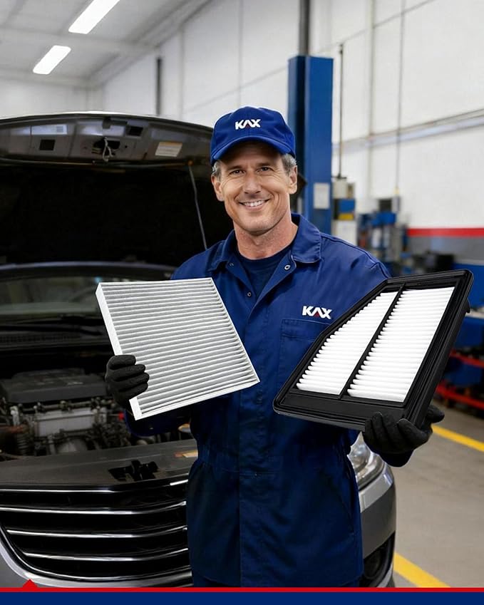 KAX Engine & Cabin Air Filter Kit, Replacement for Honda Civic 2012-2015 1.8L, Acura ILX 2013-2015 2.0L, Replace# CA11113 CF10134