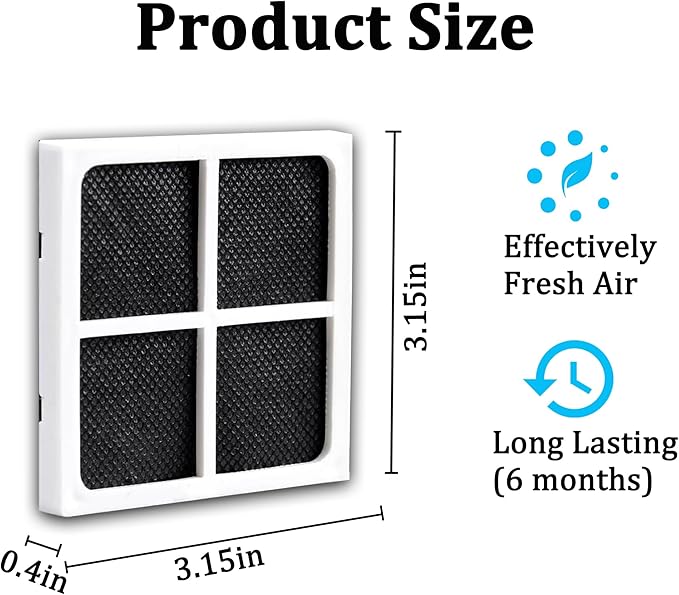 LT120F Refrigerator Air Filter Replacement for LG LT120F & Kenmore Elite 46-9918, 469918, 9918, Replaces ADQ73214402, ADQ73214403, ADQ73214404, ADQ73334008 (4)