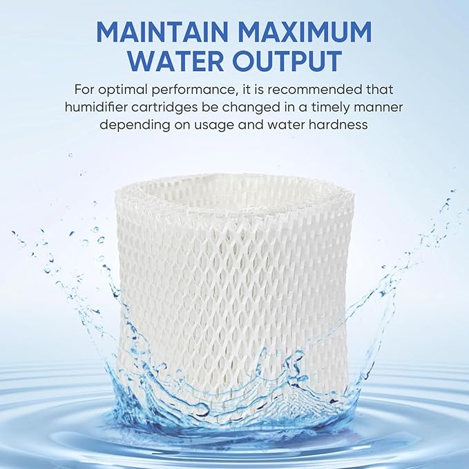 6 Pack Humidifier Filters HAC-504 Replacement for Honeywell Humidifier Filter, Filter A Humidifier Filter Replacement for HCM300/350/600/700 Honeywell Humidifier, White