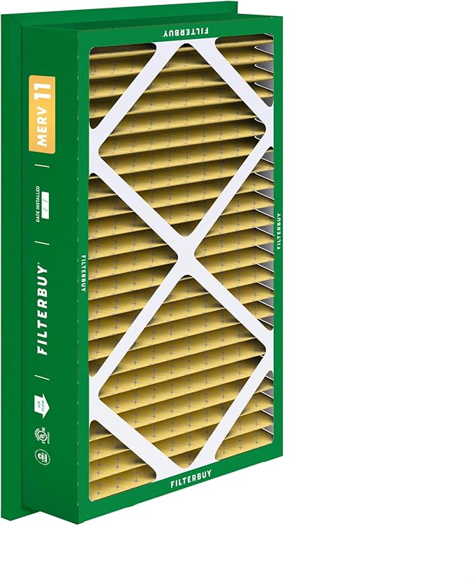 Filterbuy 20x30x5 Air Filter MERV 11 Superior Pet & Allergy Defense (4-Pack), Electrostatic Pleated HVAC AC Furnace Filters Replacement for Honeywell Return Grille (Actual Size: 18.38 x 28.63 x 3.69)