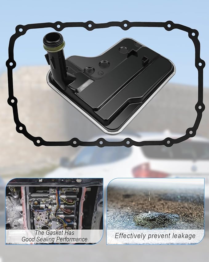 Automatic Transmission Filter Kit Fit for BMW X3 128i 328i xDrive 2007 2008 2009 2010 2011 2012 2013, Transmission Filter Oil Pan Gasket Set Replace 24117593565