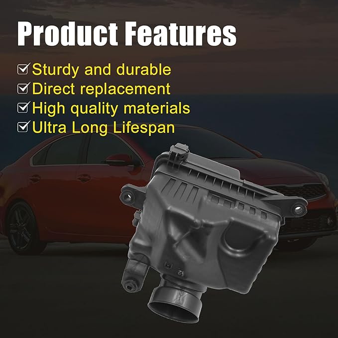 FZJDSD Engine Air Filter Cleaner Box Housing 28110M6050 28110-M6050 Compatible with Hyundai Elantra 2019-2020 Fit for Kia Forte 2019-2024 Forte5 2020-2024 L4 2.0L, Air Cleaner Box No Filter