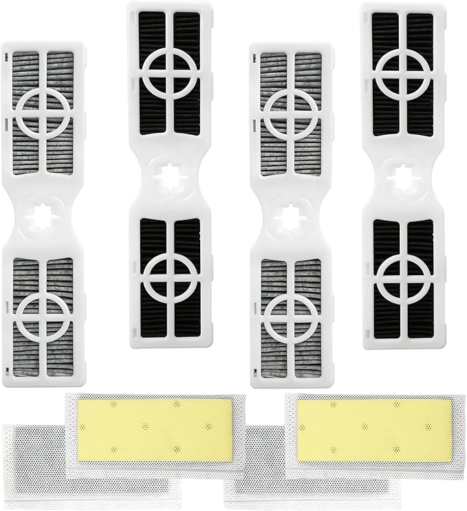 8-Pack PK-RAF-2 Air Filters (FRGPAAF2) and Produce Keeper Plus (FRPAPK2RF) Compatible with FRIGIDAIRE Gallery GRMG2272BF, GRMC2273CF02 GRMN2872AF, GRMS2773AF, GRMC2273CF01, GRMC2273CD