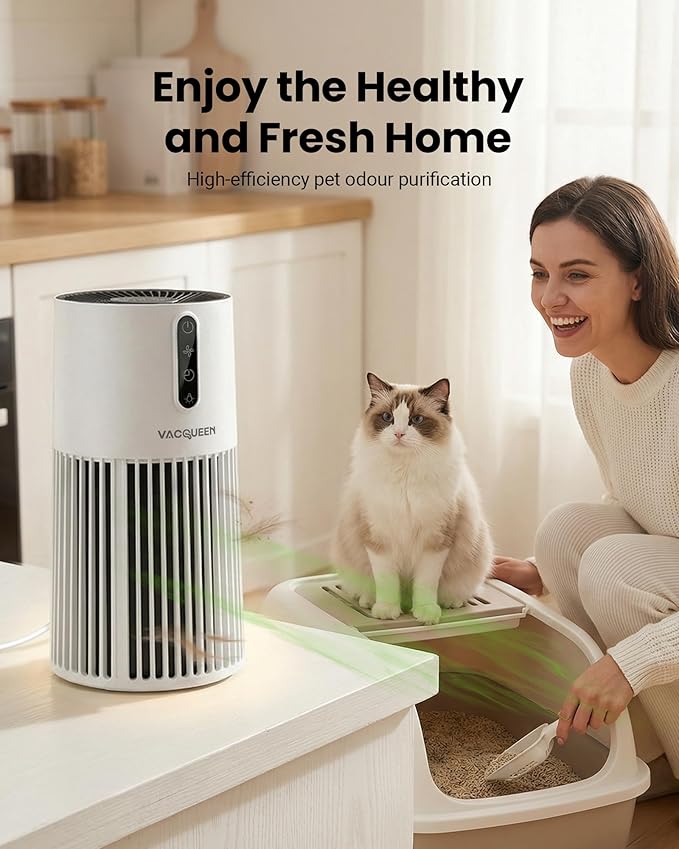 Smart Air Purifiers for Bedroom Home Pets, Timer and Alexa Control, Cover 1800 Ft² with PM2.5 Monitor, WiFi HEPA Air Purifier with Sleep Mode, Washable Filter Air Cleaner for Odors Smoke Dust