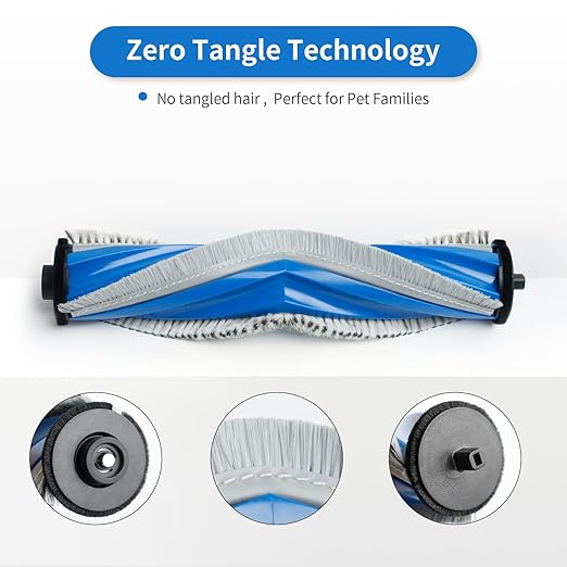 16 Pack Replacement Parts for ECOVACS DEEBOT N20 Plus, N20 Pro Plus, Yeedi C12, C12 Pro Plus Robot Vacuum Accessories Kit, 1 Main Roller, 4 Hepa Filters, 4 Mop Pads, 6 Side Brush, 1 Clean Tool