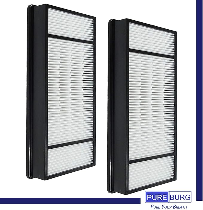 PUREBURG HRF-H1 HRF-H2 Replacement H Filter Compatible with Honeywell HPA050 HPA150 HPA060 HPA160 HHT055 & HHT155 Air Purifiers,2-Pack H13 True HEPA Air Clean