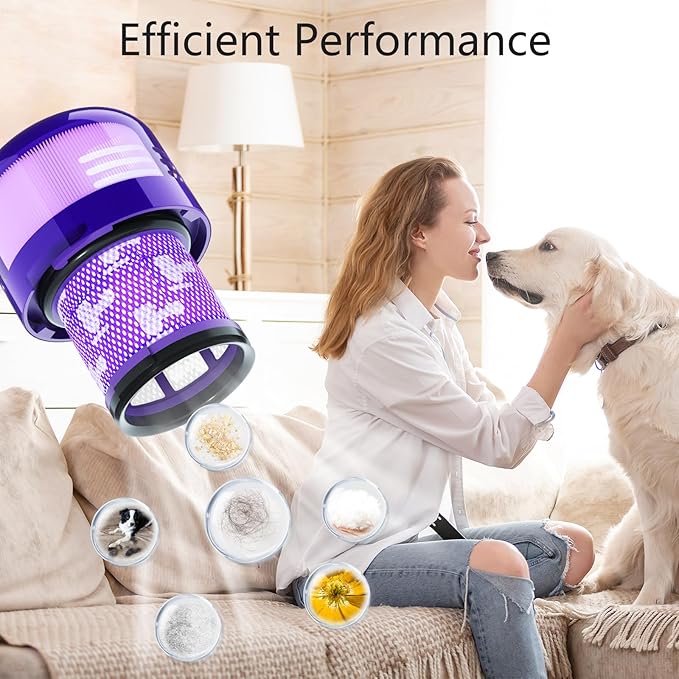 2 Pack Vacuum Filter Replacement Parts Compatible with Dyson V11/V15 Series Vacuum Cleaner, Cordless Vacuum Filter Accessories, Home Cleaning Helper, Effective Cleaning, 2 Rear-Filters (2)