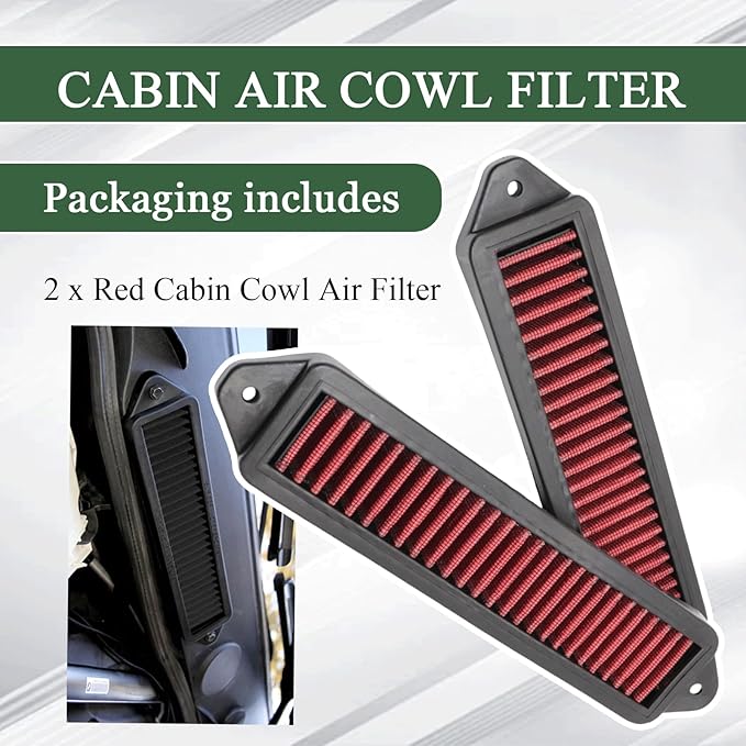 2Pcs Red Cabin Air Cowl Filter Compatible With BMW E chassis E90 E91 E92 E93 E82